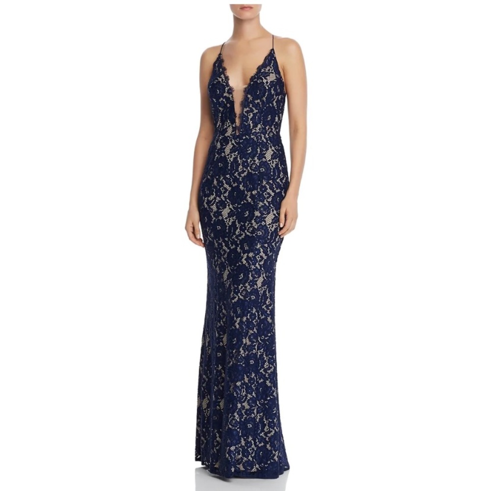 Aidan Mattox Lace Mermaid Gown